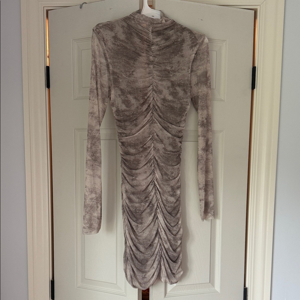 Zara Ruched Long Sleeve Dress - Medium